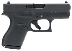 Glock UI4250201 G42 Gen3 Sub-Compact 380 ACP 6+1 3.25 Black Polygonal Rifled Barrel, Matte Black Serrated Slide, Black Polymer Frame, Black Textured Polymer Grip, Right Hand