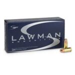 Speer 53620 Lawman  9mm Luger 147 gr 985 fps Total Metal Jacket Round Nose (TMJRN) 50 Bx/20 Cs