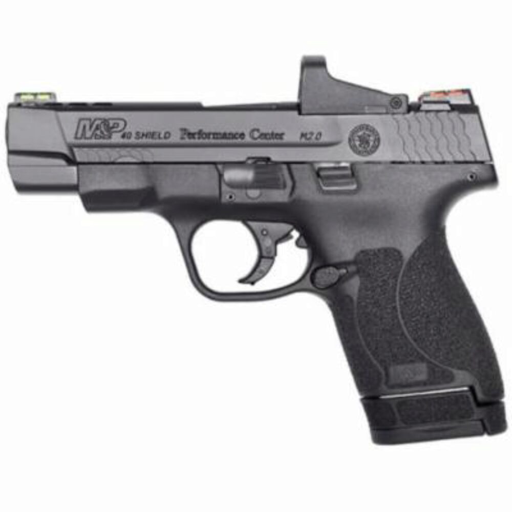 Smith & Wesson 11798 Performance Center M&P Shield M2.0 40 S&W 4 6+1,7+1 Matte Black Black Armornite Stainless Steel Ported Slide Black Polymer Grip (Optic Ready)