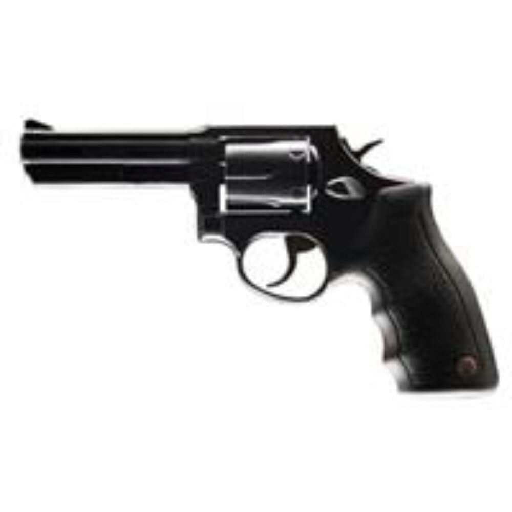 Taurus 2650041 65  38 Special +P or 357 Mag 6 Shot 4 Barrel, Overall Matte Black Oxide Finish Steel, Finger Grooved Black Rubber Grip, Fixed Sights