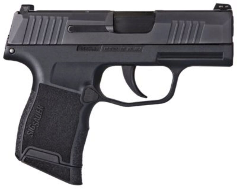 Sig Sauer 3659BXR3 P365 Micro-Compact 9mm Luger 10+1 3.10 Carbon Steel Barrel, Black Nitron Serrated SS Slide & Frame Black Polymer Grips