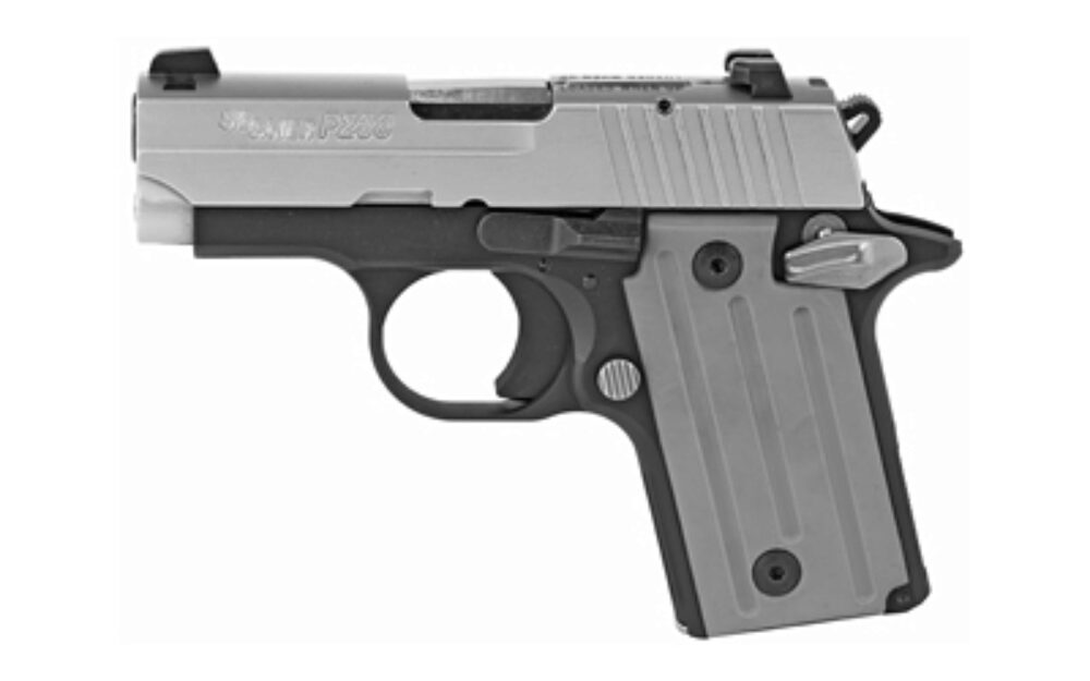 Sig Sauer 238380TSS2CA P238 *CA Compliant 380 ACP Caliber with 2.70 Barrel, 6+1 Capacity, Black Hardcoat Anodized Finish Aluminum Beavertail Frame, Serrated Stainless Steel Slide & Gray Polymer Grip