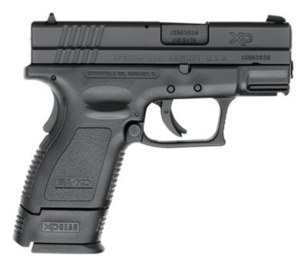 Springfield Armory XD9801 XD Sub-Compact Defender Legacy *CA Compliant 9mm Luger 3 10+1 Railed Black Frame Black Melonite Steel Slide Black Polymer Grip