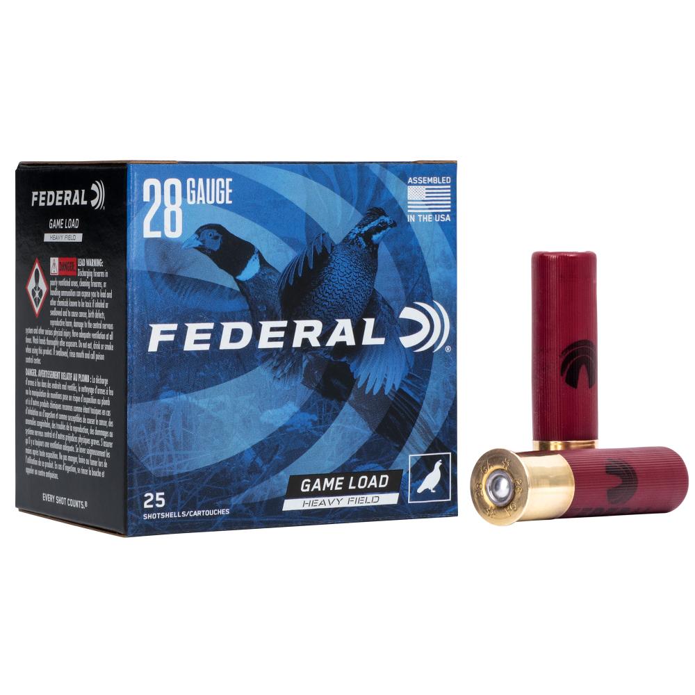 Federal, Game Load, Heavy Field, 28 Gauge 2.75", #6, 1 oz, Lead,