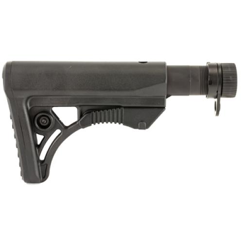 Leapers, Inc. - UTG Model 4, Combat Ops S3, Stock Kit, 6-Position Mil-Spec Stock Assembly, includes Extension Tube, Buffer, Buffer Spring, Tear-drop Ring and Castle Nut, Black Finish RBUS3BM