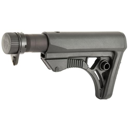 Leapers, Inc. - UTG Model 4, Combat Ops S3, Stock Kit, 6-Position Mil-Spec Stock Assembly, includes Extension Tube, Buffer, Buffer Spring, Tear-drop Ring and Castle Nut, Black Finish RBUS3BM