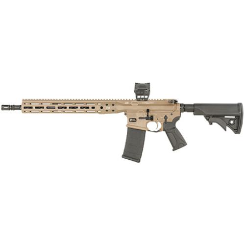 LWRC IC-DI 5.56 16" THREADED BARREL, FDE CERAKOTE WITH HOLOSUN OPTIC AND MAGPUL CASE 