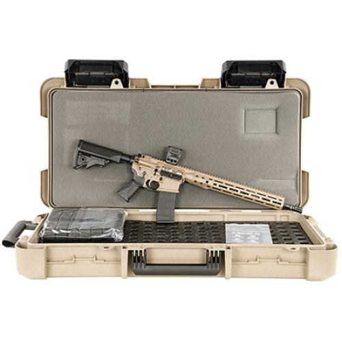 LWRC IC-DI 5.56 16" THREADED BARREL, FDE CERAKOTE WITH HOLOSUN OPTIC AND MAGPUL CASE 