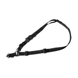 Magpul MAG518-BLK MS4 Sling GEN2 made of Black Nylon Webbing with 1.25 W, Adjustable One-Two Point Design & 2 QD Push Button Swivels for AR Platforms