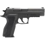 Sig Sauer E26R9BSER2 P226 Elite Full Size Frame 9mm Luger 15+1 4.40" Black Carbon Steel Barrel, Black Nitron Optic Ready/Serrated Stainless Steel Slide, Black Hardcoat Anodized Aluminum Frame w/Beavertail & Picatinny Rail, Black E2 Grip
