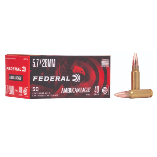 Federal American Eagle Handgun 5.7x28mm 40 gr Full Metal Jacket (FMJ) 50 Per Box/ 10 Cs AE5728A
