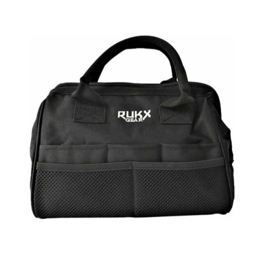 Rukx Gear Tool Bag  Water Resistant Black 600D Polyester with Internal Organization Pockets