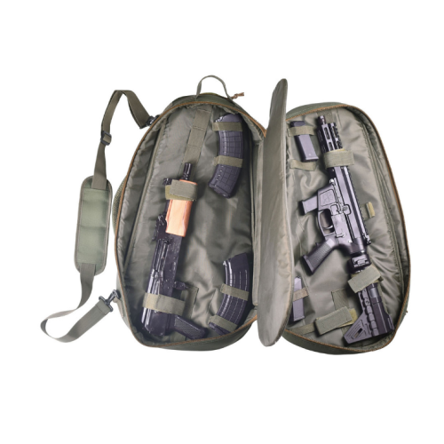 Rukx Gear Discrete AR-Pistol Bag Green/Tan 600D Polyester with Elastic Keeper Strap Ends ATICTARPGT