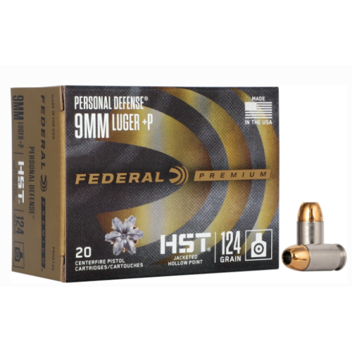 Federal Premium HST 9mm +P 124 Grain HST JHP