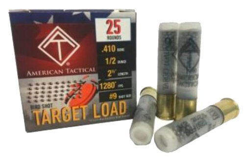 ATI .410ga 2.5" Target Load Shotgun Shells - #9 | 1/2 oz. | 1280 fps | 1 Case (10 boxes/250rds)