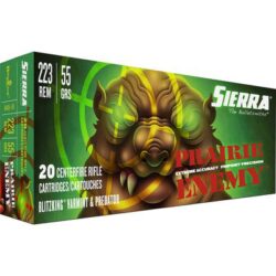Sierra Prairie Enemy  223 Rem 55 gr 3215 fps Sierra BlitzKing 20 Bx/10 Cs A145509