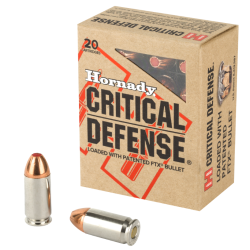 Hornady Critical Defense  45 ACP 185 gr Hornady Flex Tip eXpanding (FTX) 20 Per Box/ 10 Cs 90900