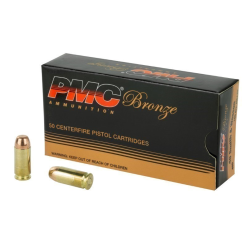PMC 40D Bronze Target 40 S&W 165 gr Full Metal Jacket (FMJ) 50 Per Box/ 20 Cs