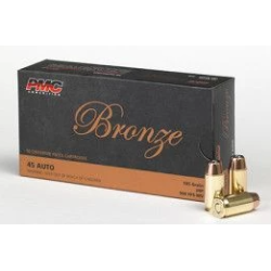 PMC Bronze .45 ACP Handgun Ammo - 185 Grain JHP 50rd