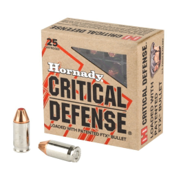 Hornady Critical Defense  380 ACP 90 gr Hornady Flex Tip eXpanding (FTX) 25 Per Box/ 10 Cs 90080