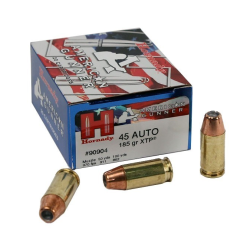 Hornady American Gunner  45 ACP 185 gr Hornady XTP Hollow Point (XTPHP) 20 Per Box/ 10 Cs 90904