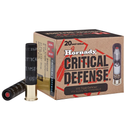 Hornady Critical Defense Triple Defense 410 Gauge 2.50 750 fps 2 Round Balls/1 FTX Slug 20 Bx 86238