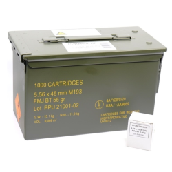 PPU PPRM5561M Rangemaster  5.56x45mm NATO 55 gr Full Metal Jacket Boat-Tail (FMJBT)
