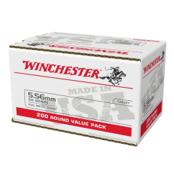 Winchester Ammo USA  5.56x45mm NATO 55 gr 3270 fps Full Metal Jacket (FMJ) 200 Bx/4 Cs WM193200