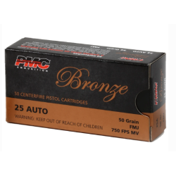 PMC BRONZE 25 AUTO 50GR FMJ