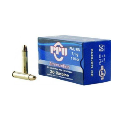 Prvi Partisan PPU Rifle Ammunition .30 Carbine 110 gr FMJ-RN 1990