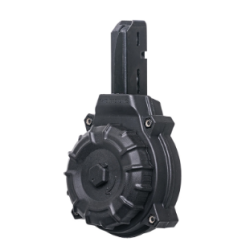 Pro Mag Drum Magazine, 9mm Colt Type, AR-15, Black, Polymer, 50-rd