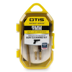 Otis Patriot Cleaning Kit 9mm / .38 cal Pistol/15 Pieces Yellow Plastic Box Case FG7019MM