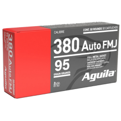 Aguila 380ACP 95gr Full Metal Jacket 50 Per Box 1E802110