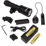 Nightstick Rechargeable Full-Size Long Gun Light Kit w/Std & Offset Picatinny Mount