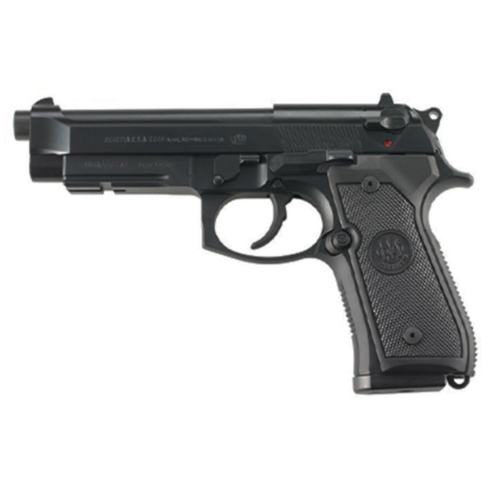 Berretta, M9 Commercial, DA/SA, 9MM, 4.9" Barrel, Black Finish, Fixed Dot Sights, Ambi Safety, 15 Ro Berretta, M9 Commercial, DA/SA, 9MM, 4.9" Barrel, Black Finish, Fixed Dot Sights, Ambi Safety, 15 Ro