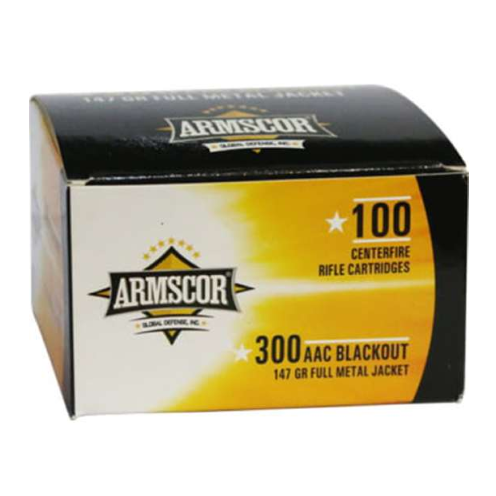 Armscor Precision Value Pack 300 Blackout 147 gr, Full Metal Jacket (FMJ), 100 Per Box/12 Cs 50446
