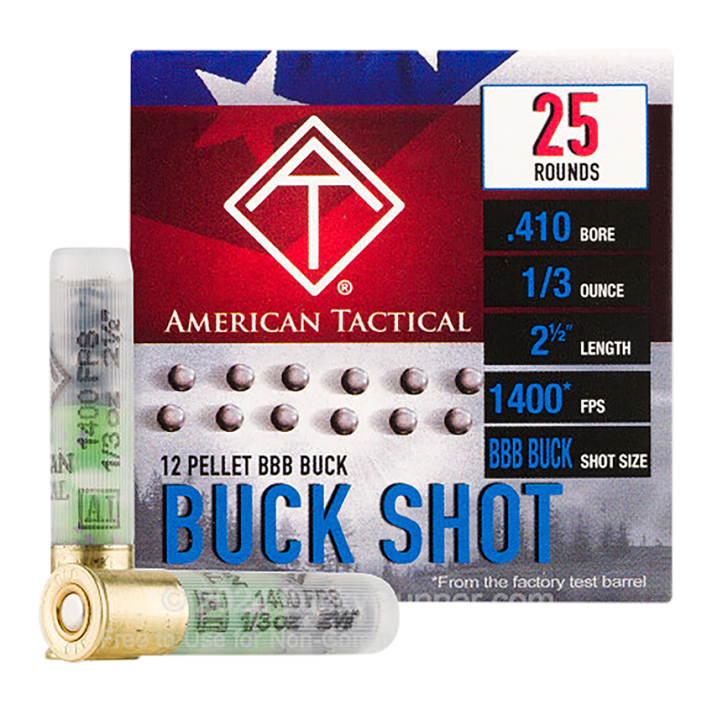 ATI BBB BUCK .410GA AMO 12 PELLET 1/3 OZ 2.5" 25rd