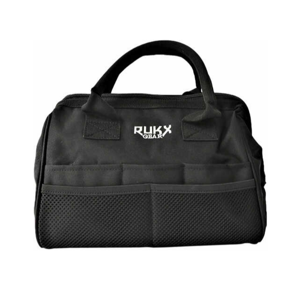 Rukx Gear Tool Bag  Water Resistant Black 600D Polyester with Internal Organization Pockets