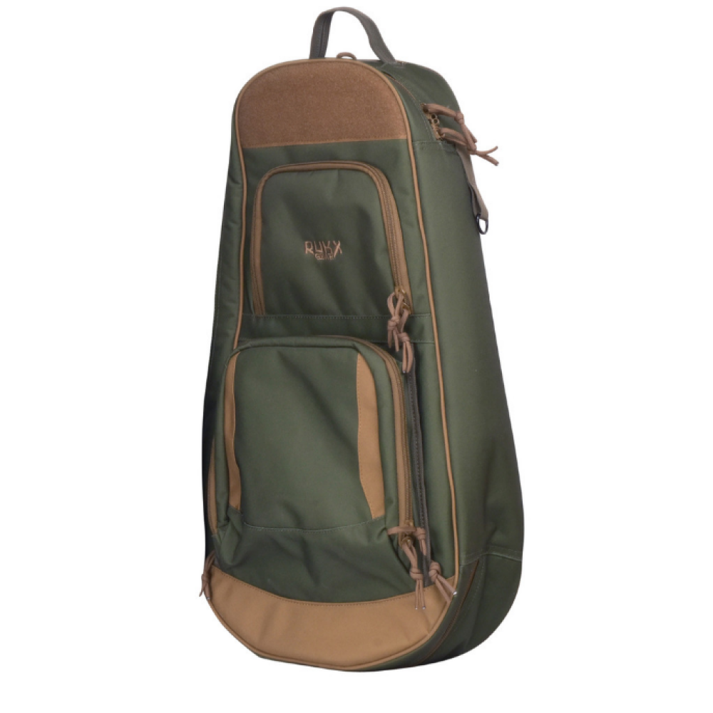 Rukx Gear Discrete AR-Pistol Bag Green/Tan 600D Polyester with Elastic Keeper Strap Ends ATICTARPGT