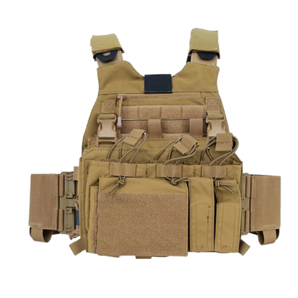 GUARD DOG TRAKR PLATE CARRIER FDE W/ PLACARD (15002)