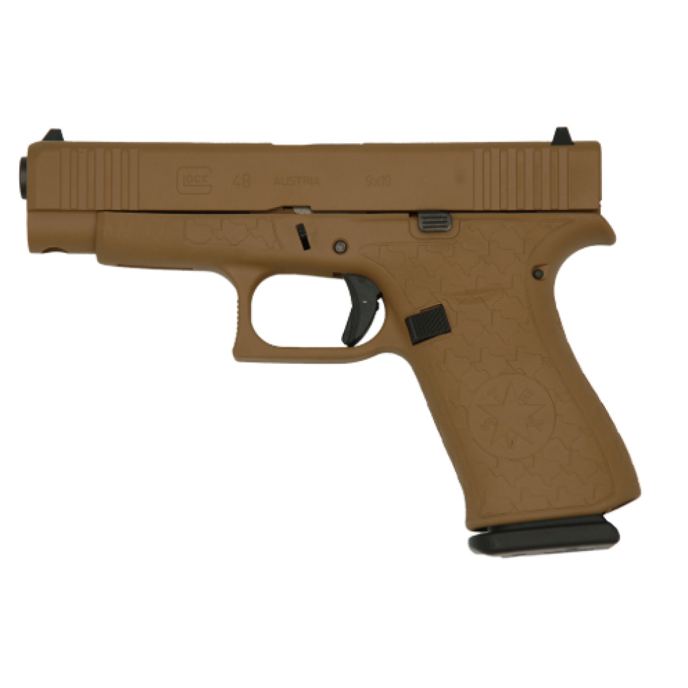 GLOCK 48 9MM TEXAS STIPPLE FDE PA4850204TSB