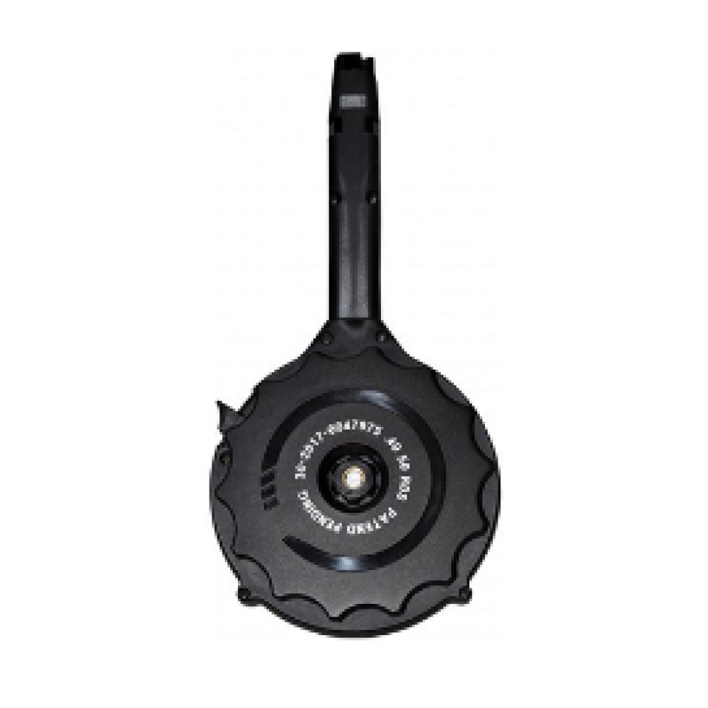 RWB DRUM MAG GLOCK 40SW 50RD BLACK POLYMER