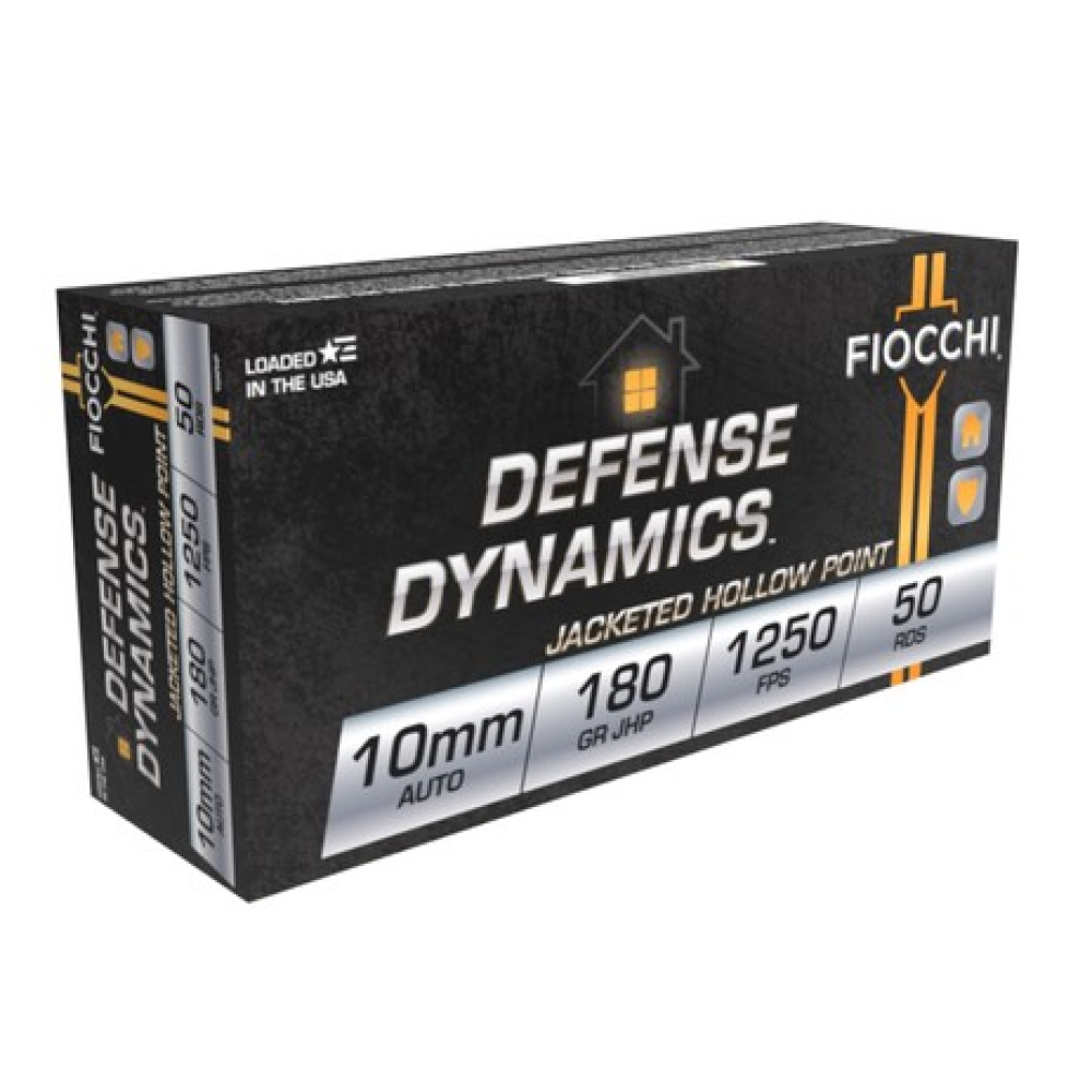 FIOCCHI DEFENSE DYNAMICS 10MM 180GR JHP 50RD BX