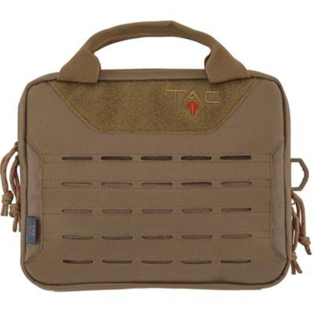 Tac Six Crew Tactical Pistol Case made of Coyote 600D Polyester with MOLLE System, Lockable 10816