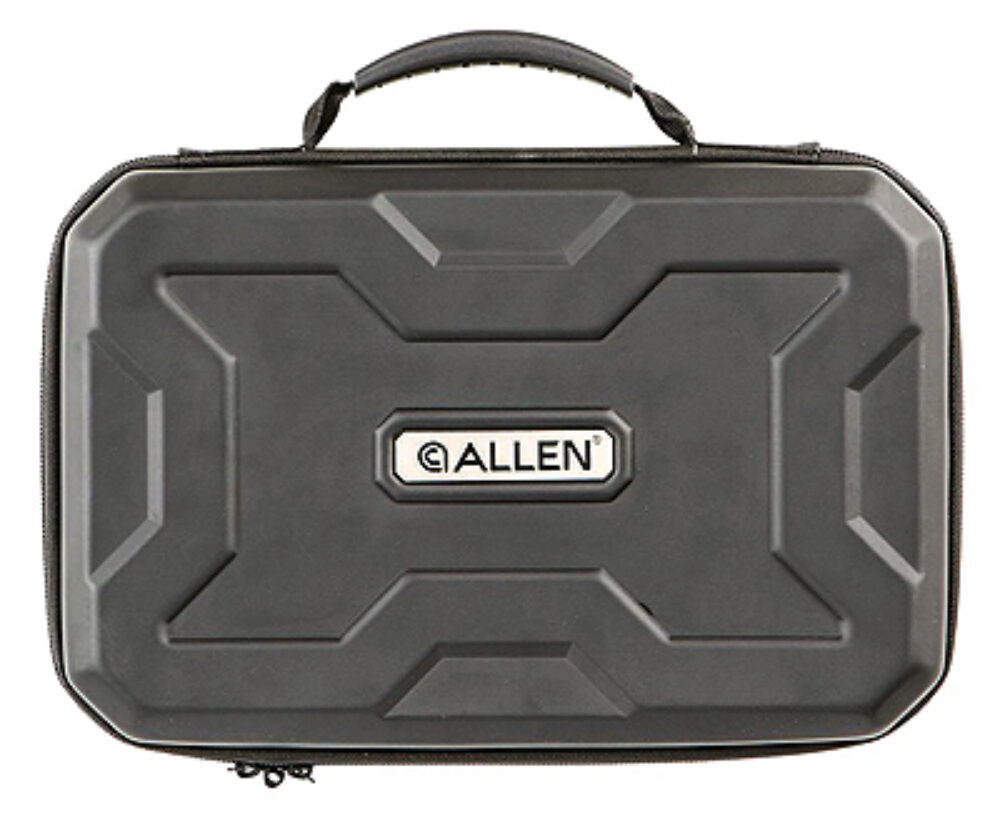 Allen EXO Handgun Case made of Polymer with Black Finish, Egg Crate Foam, Lockable Zipper & Handle