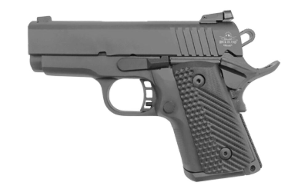 Rock Island 51577 BBR  Compact 45 ACP 10+1, 3.10 Black Steel Barrel, Black Parkerized Serrated Slide