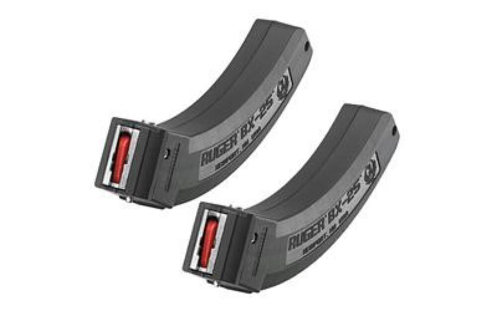 Ruger BX-25 Value Pack 25rd Magazine Fits Ruger 10/22/SR/77/Charger 22LR BX-25 Black 2 Pack 90548