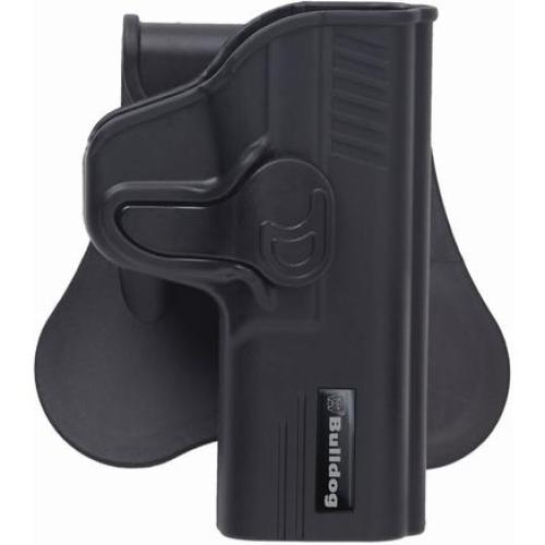 Bulldog Rapid Release Polymer holster w/paddle-RH Fits Glock 19