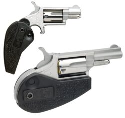 North American Arms 22LRHG Mini-Revolver  22 LR 5 Shot 1.13 Barrel, Overall Stainless Steel Finish, Black Synthetic Holster Grip