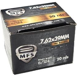 MFS 7.62X39 124GR FMJ 20RD 50BX/CS